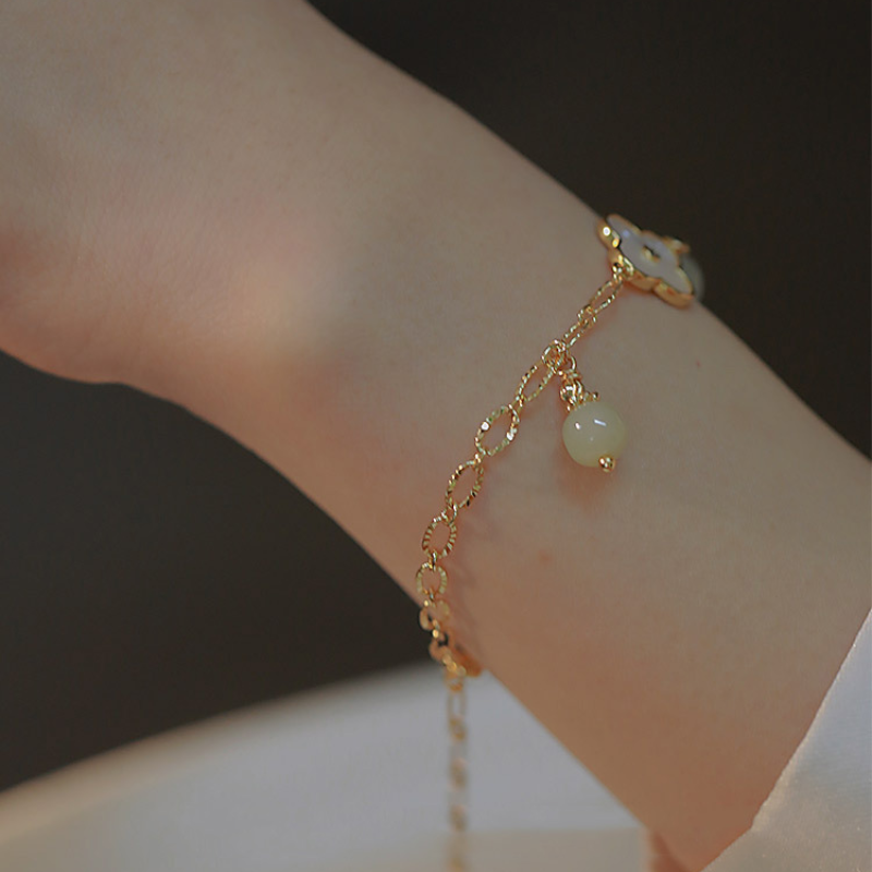 Charm • Good Luck - Emerald Jade stone bracelet