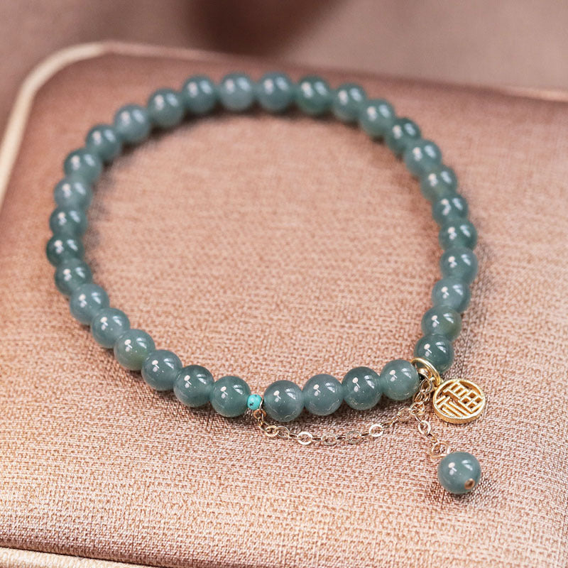 Serene • Soothing Emerald Jade Stone Bracelet