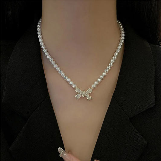 Coquette Aesthetic Pearl Necklace by Alice Leroy®