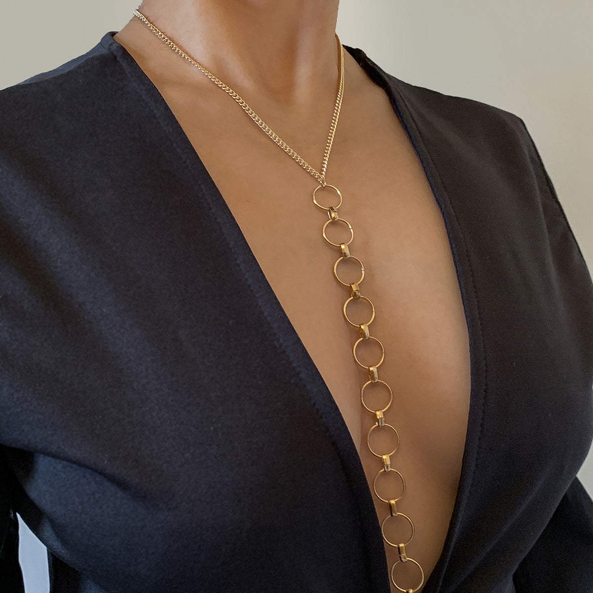 Women's Sexy Ring Chain Necklace Integrated Body Chain