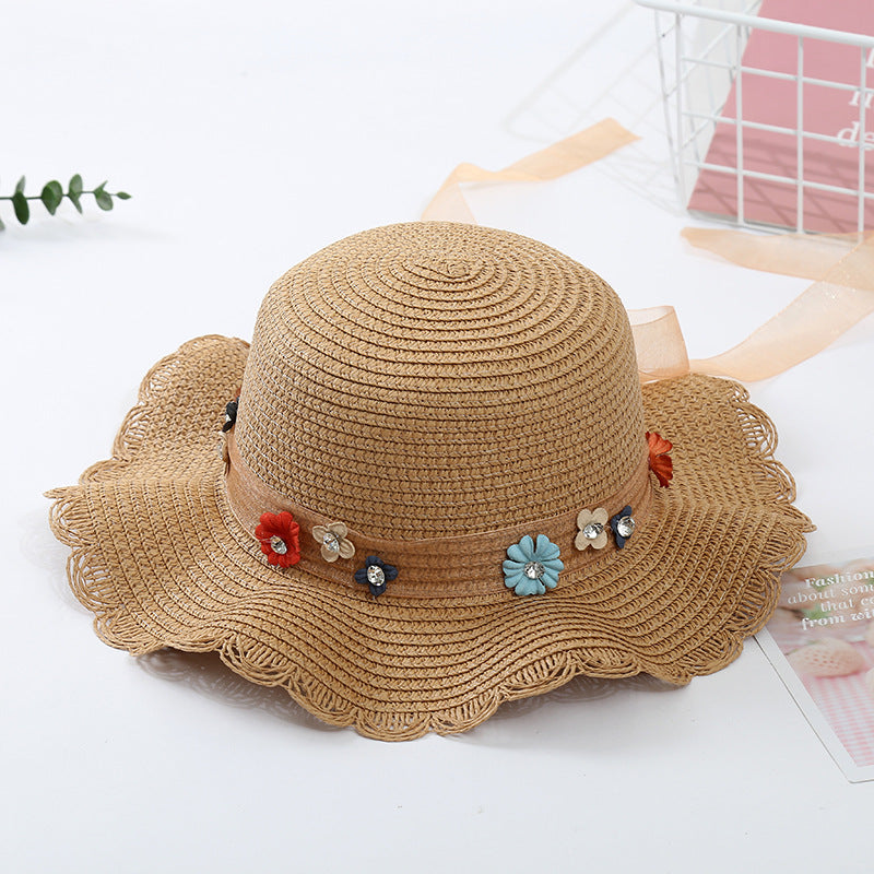 bow wavy edge beach hat