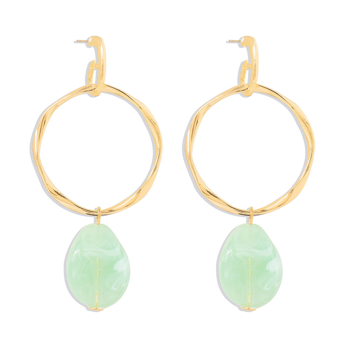 Retro style circle design earrings for women