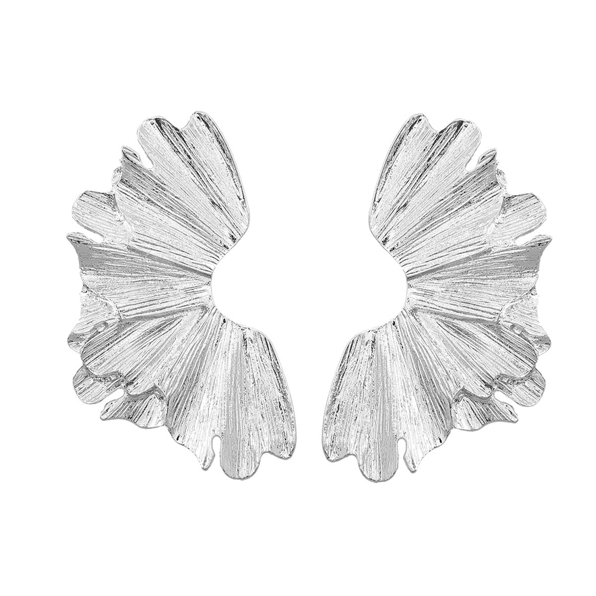 alloy floral earrings