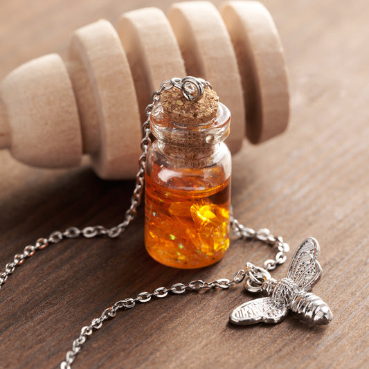 Honey Jar Bee Necklace