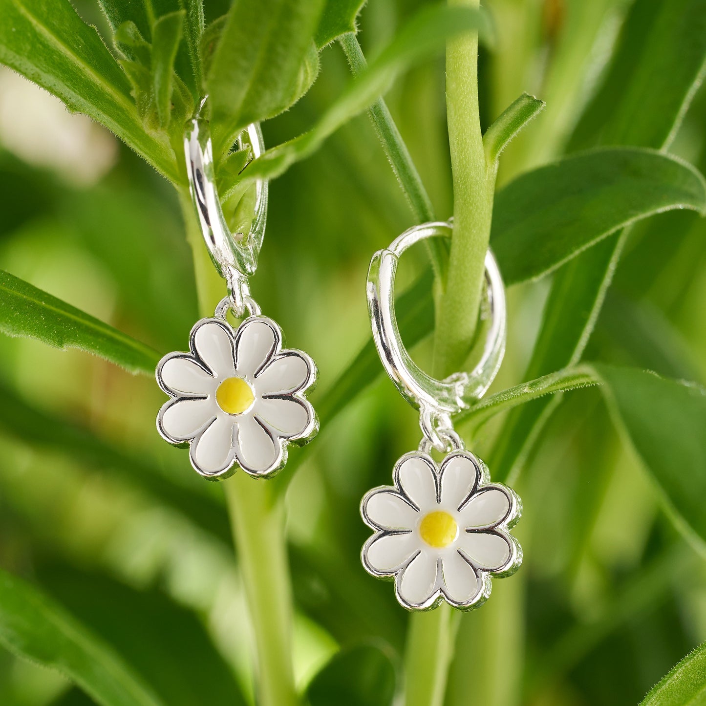 Little Daisy Hoop Earrings