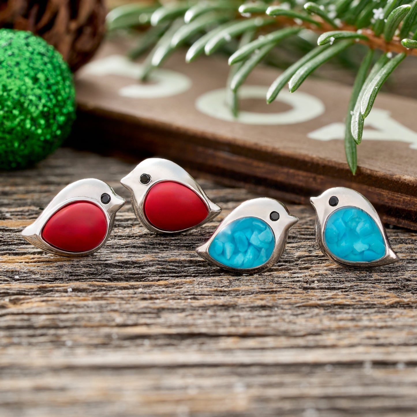 Seasonal Sterling Silver Birdie Studs Bundle