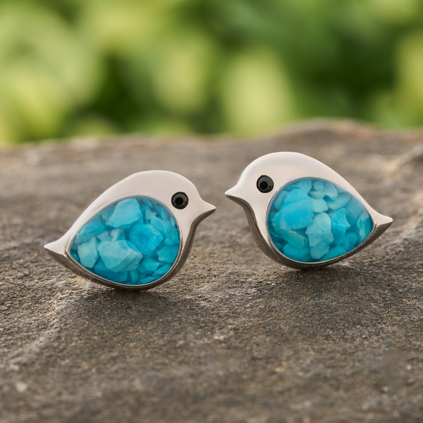 Sterling Silver Sand Birdie Studs