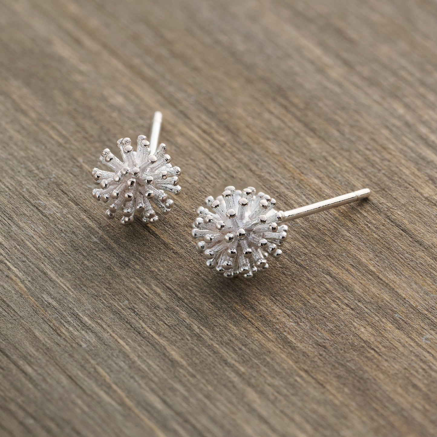 Sterling Silver Dandelion Studs