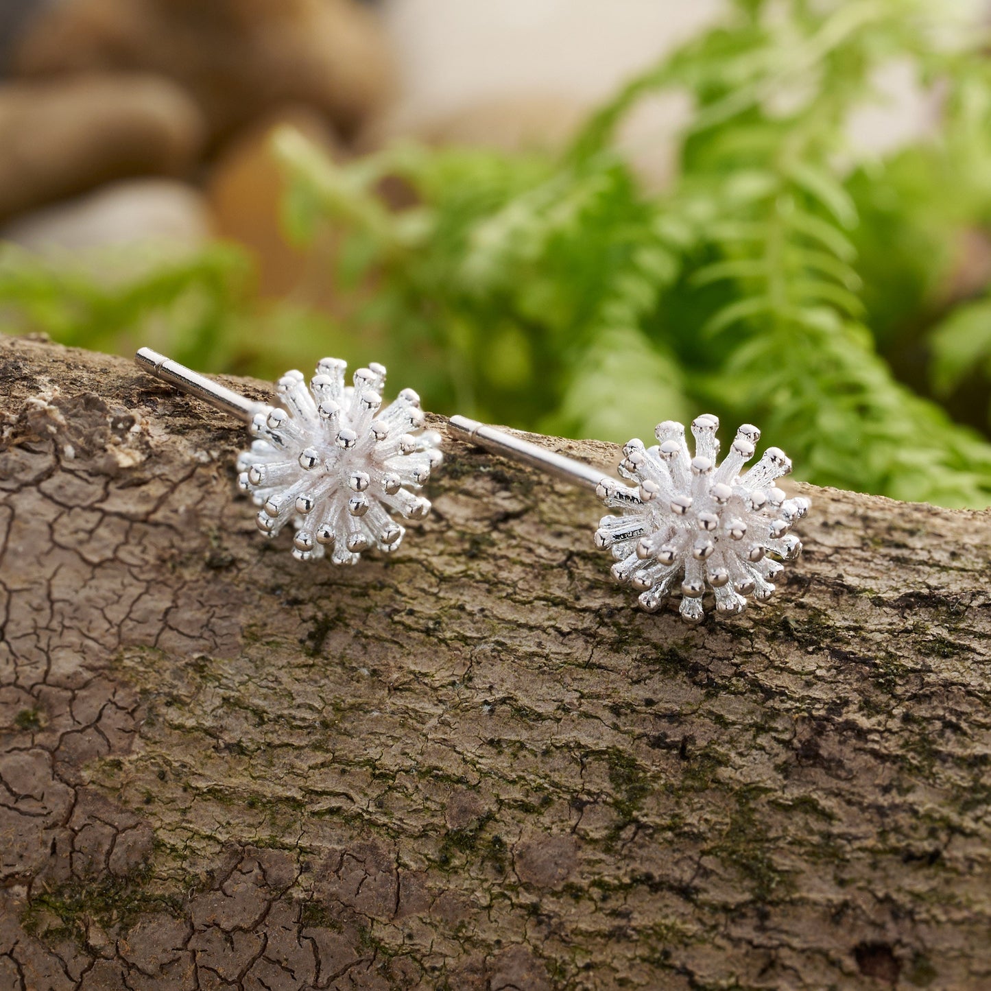 Sterling Silver Dandelion Studs