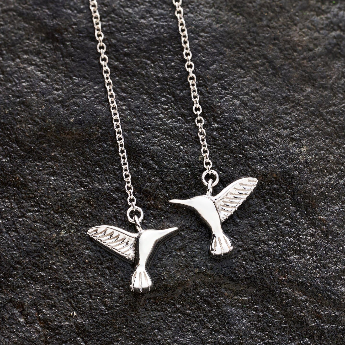 Sterling Silver Hummingbird Threader Earrings