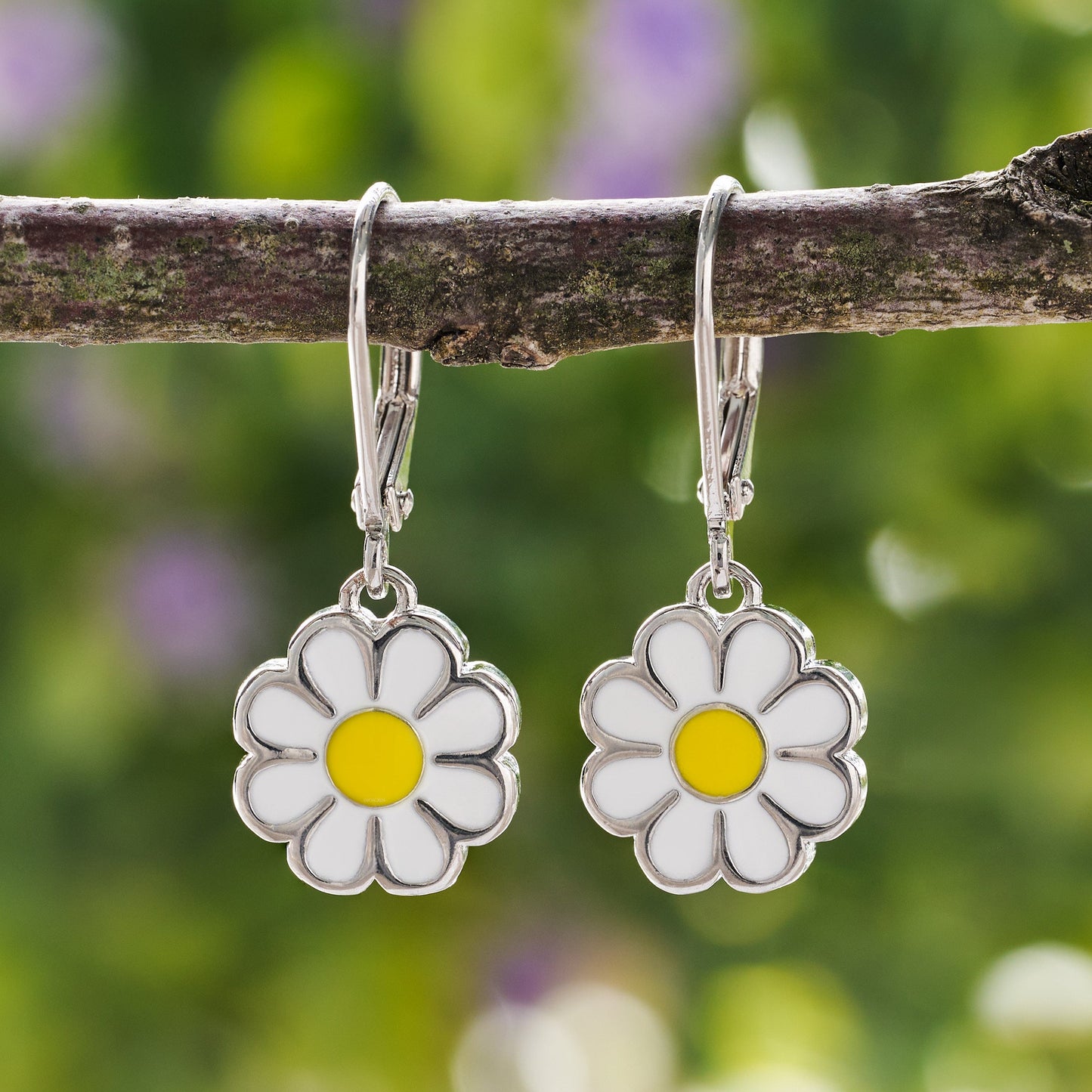 Double-Sided Daisy Leverback Earrings