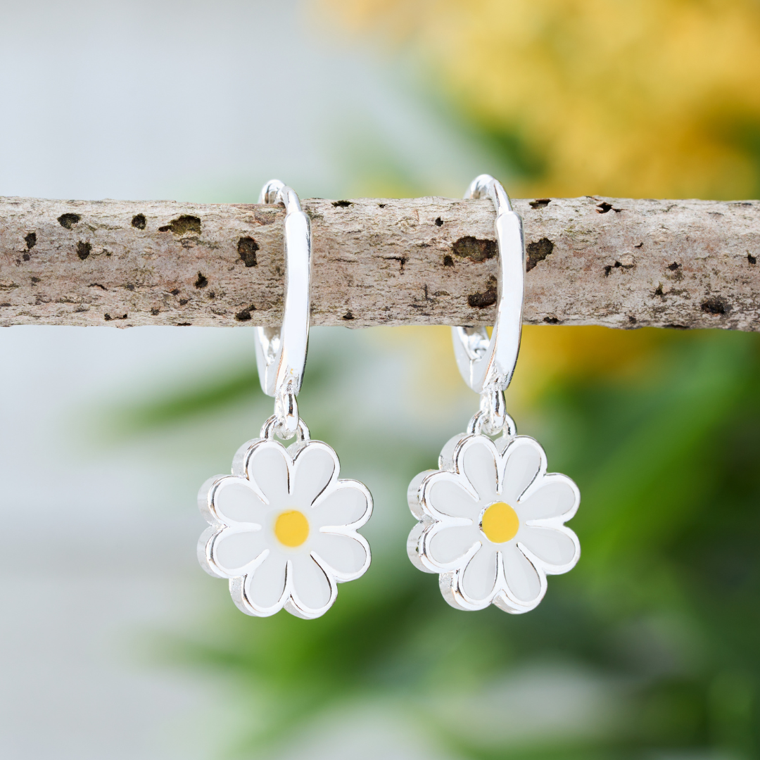 Little Daisy Hoop Earrings