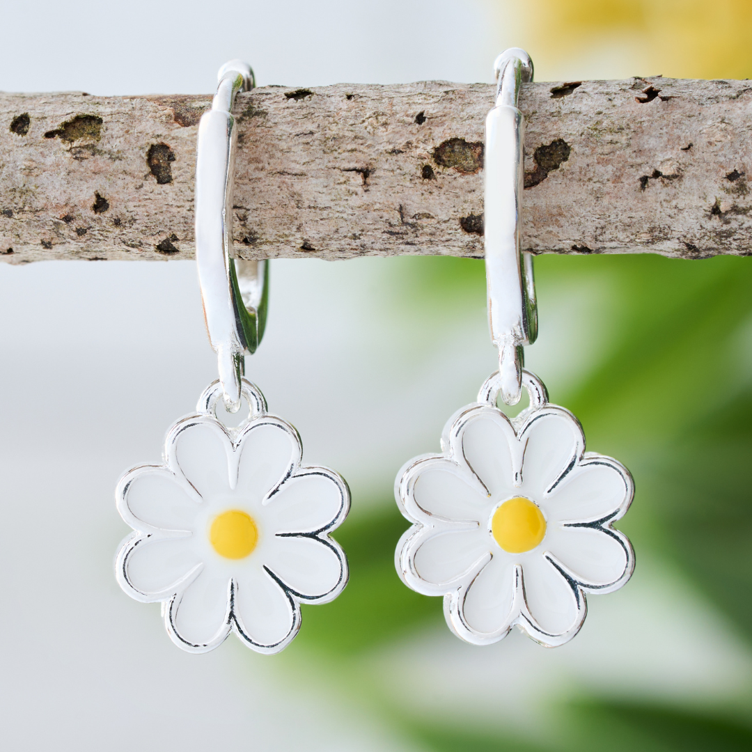 Little Daisy Hoop Earrings