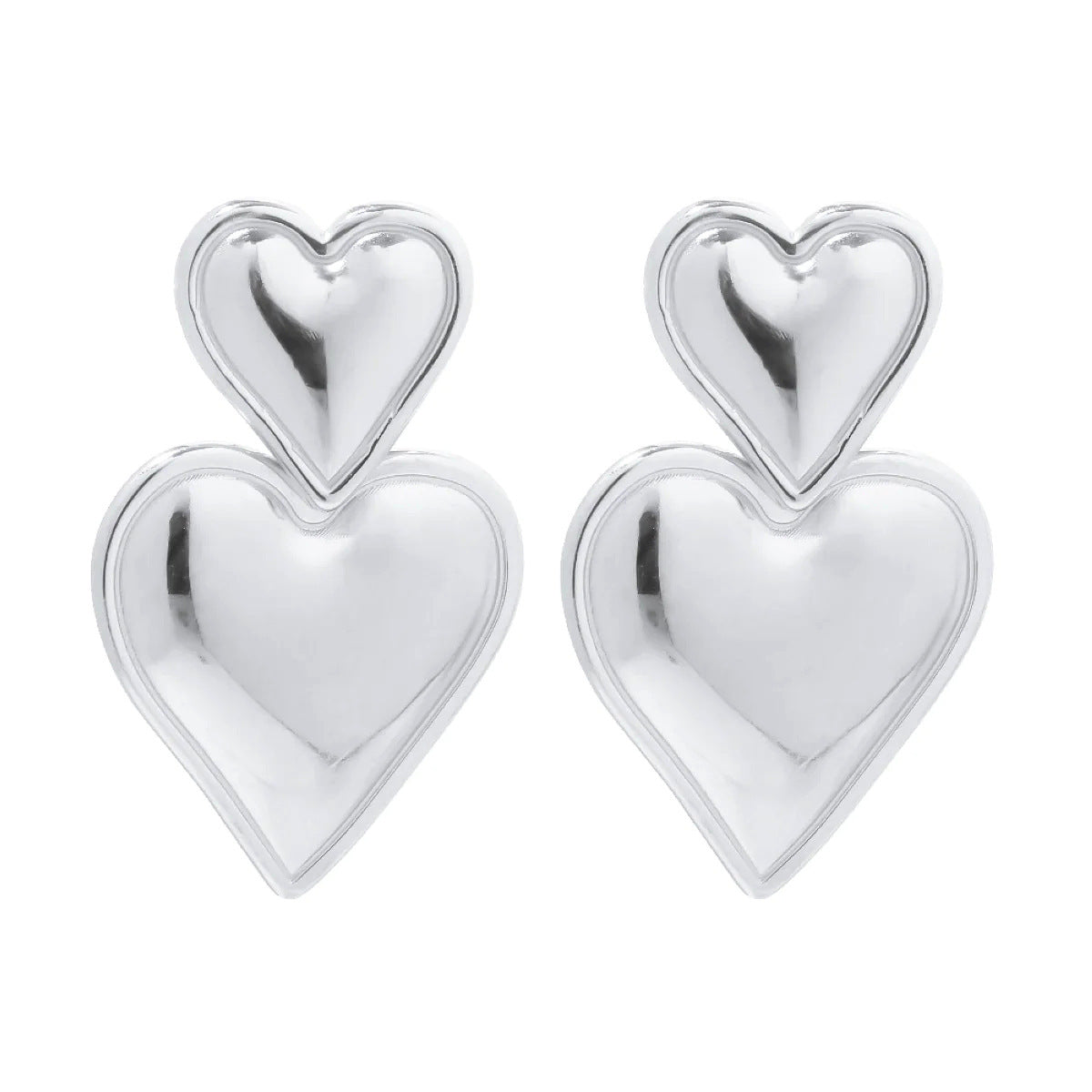 Niche Double Heart Valentine's Day Earrings