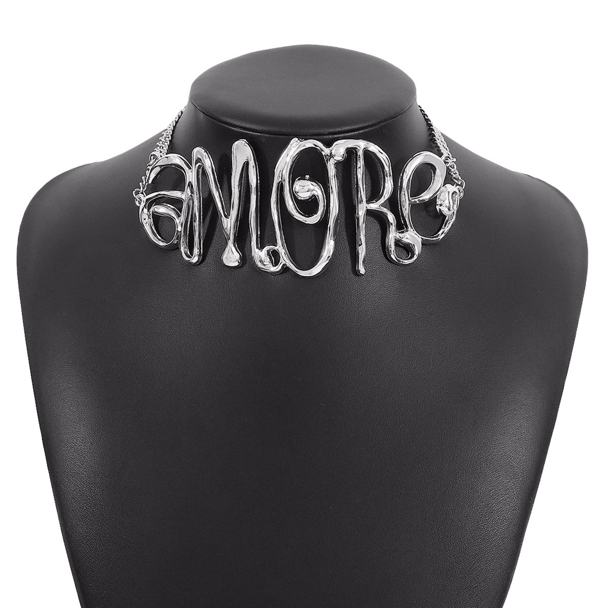 Exaggerated letters, cool necklace, retro fashionable hip-hop style necklace