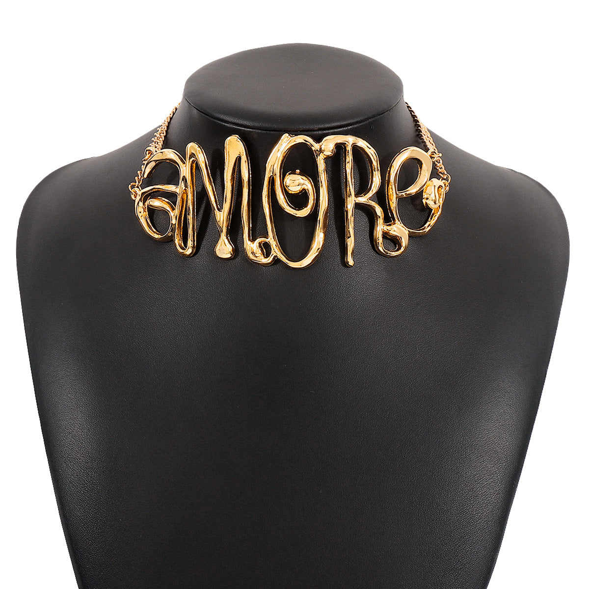 Exaggerated letters, cool necklace, retro fashionable hip-hop style necklace