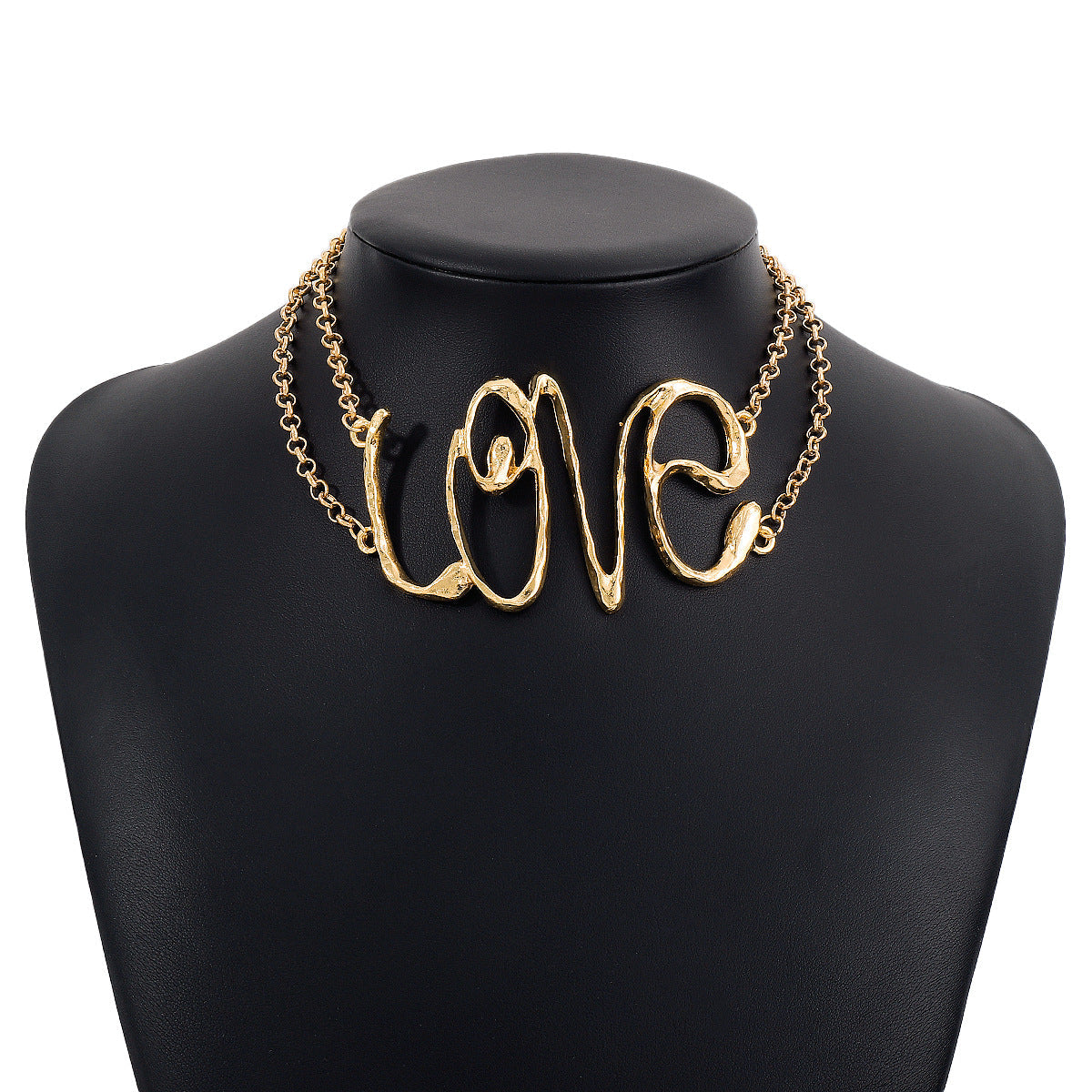 Exaggerated letters, cool necklace, retro fashionable hip-hop style necklace
