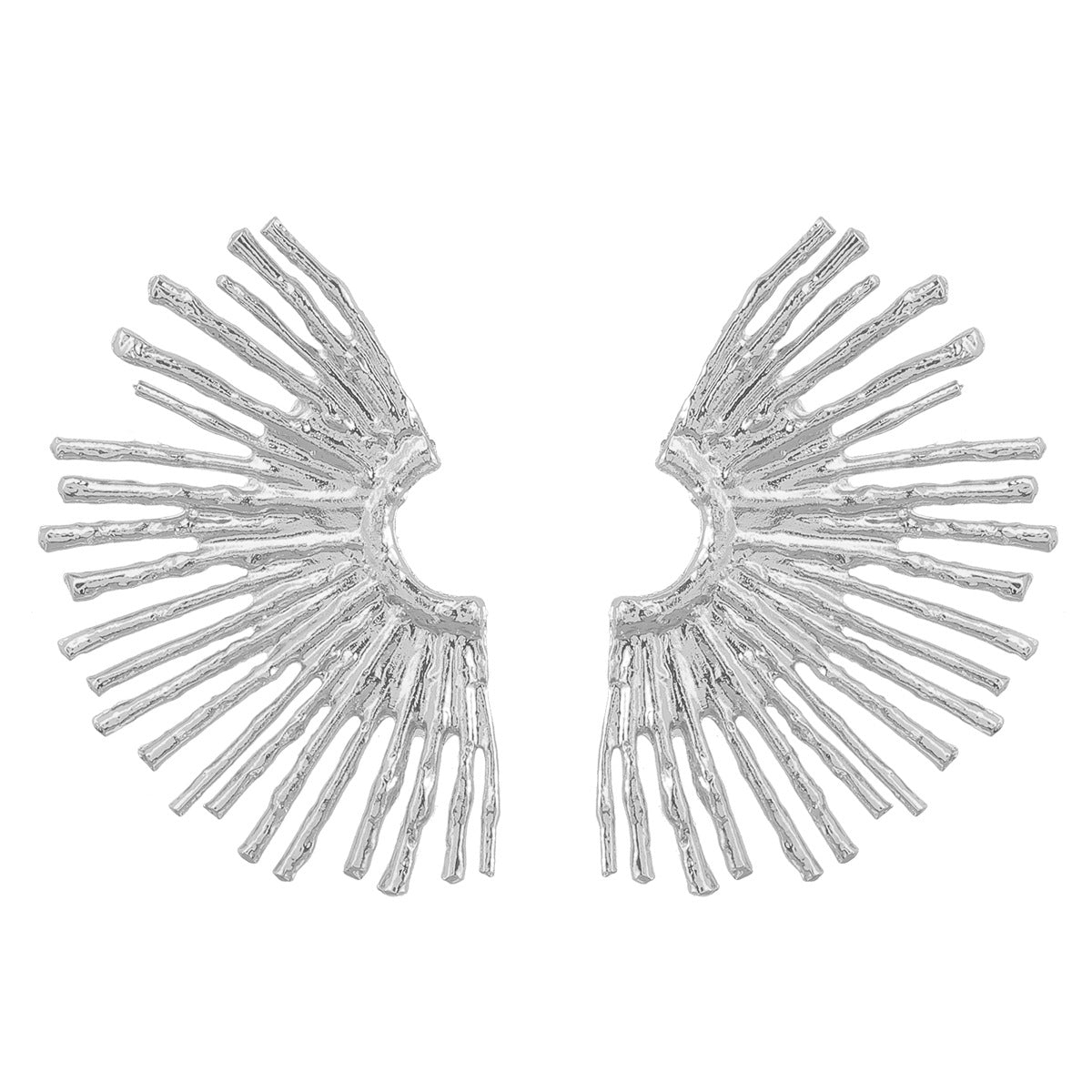 women's half sun flower earrings