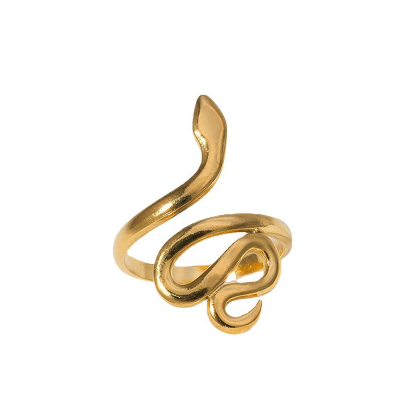 Personalized niche snake-shaped open ring