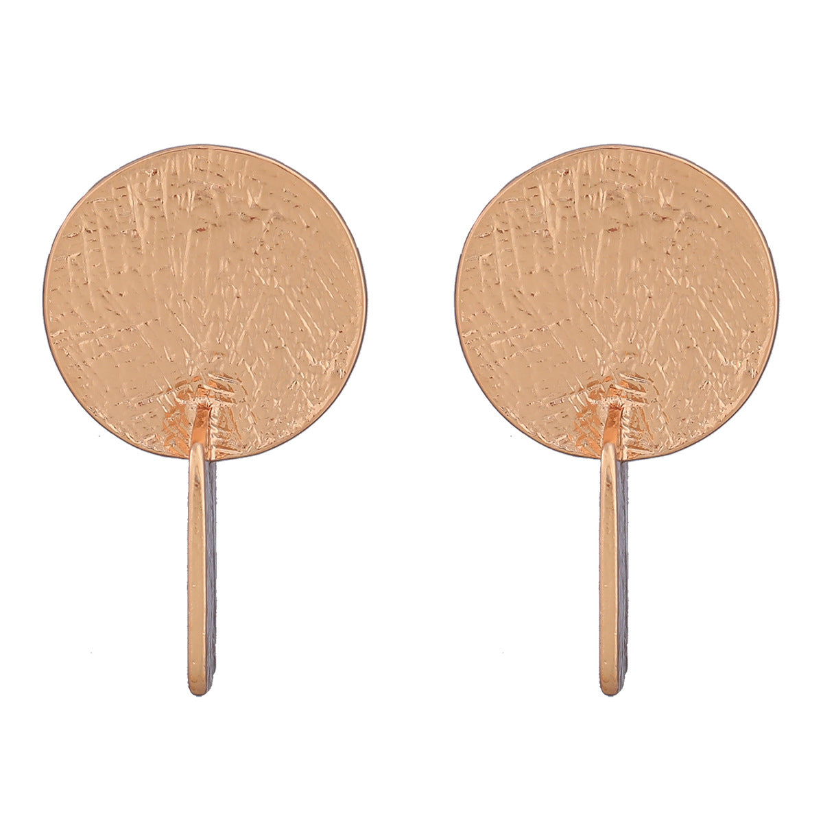 Round square exaggerated metallic earrings