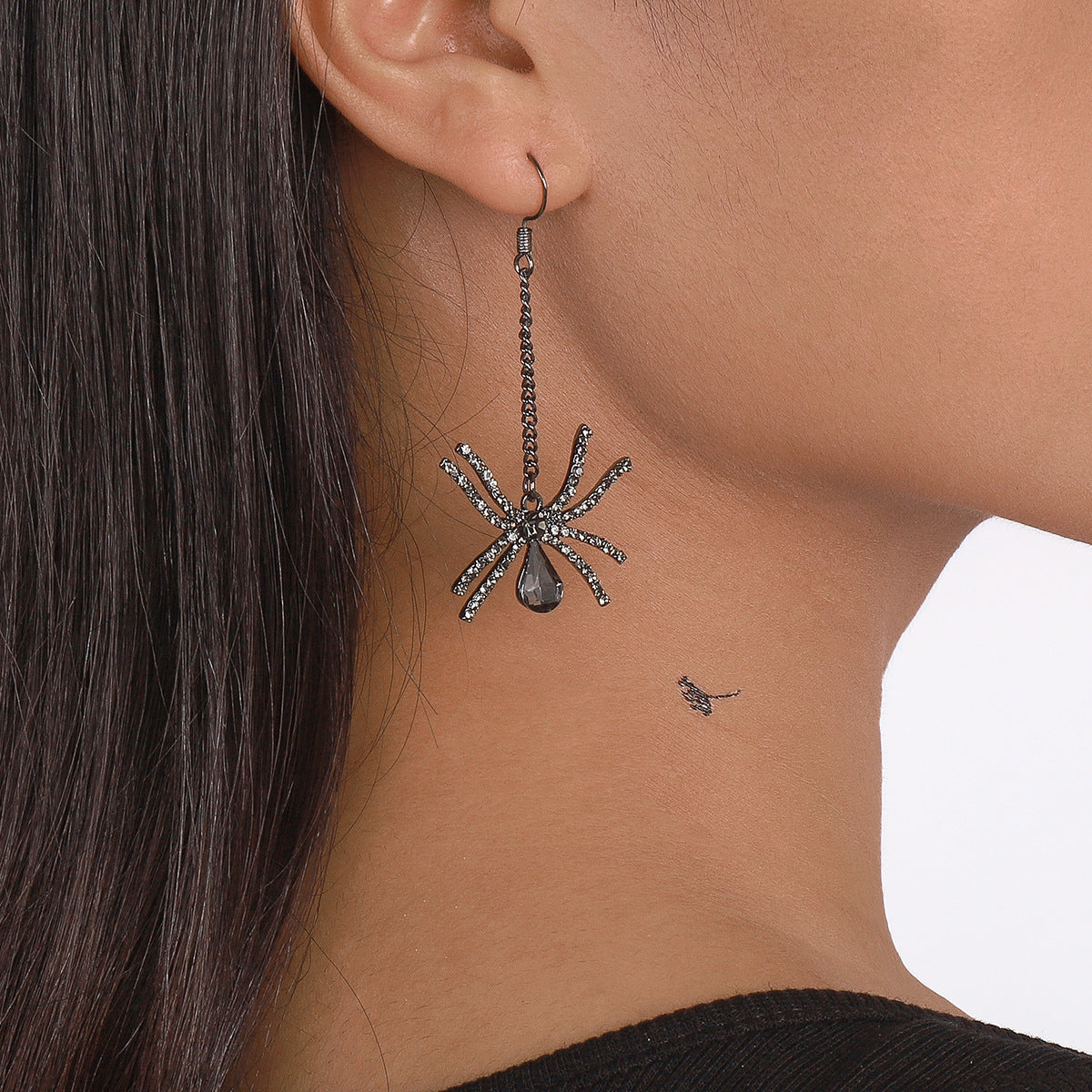 Dark style old retro long earrings exaggerated spider earrings