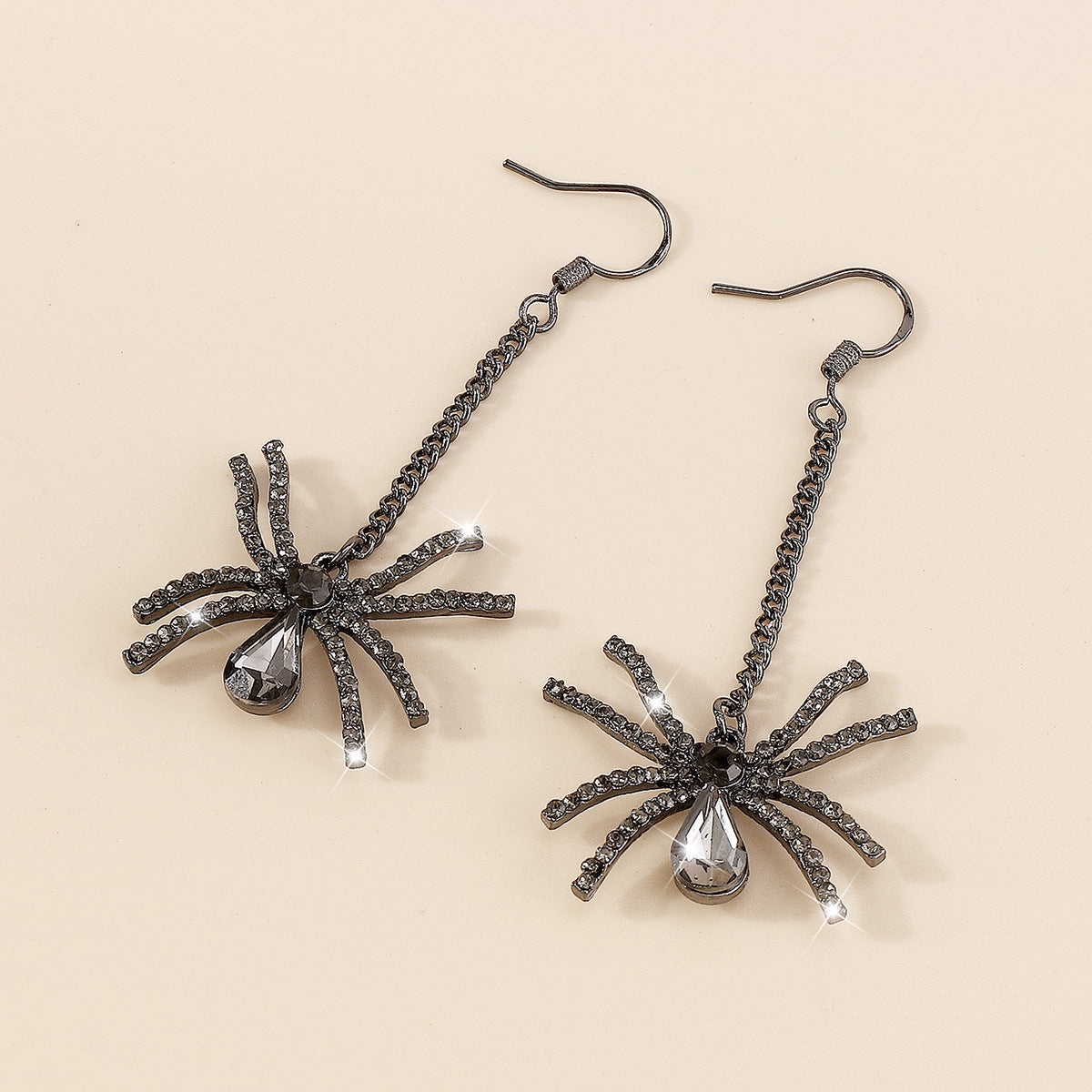 Dark style old retro long earrings exaggerated spider earrings