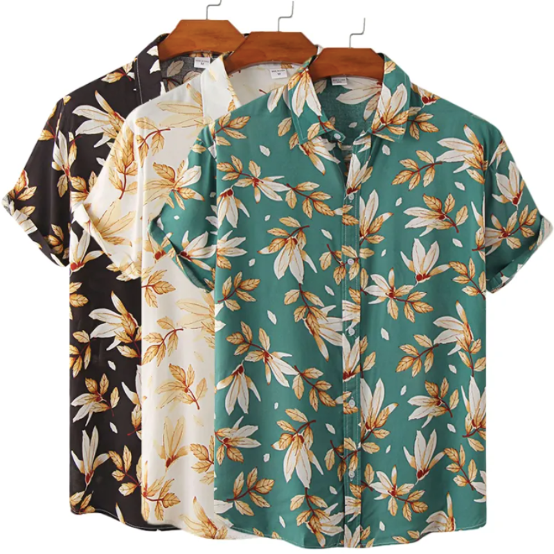 Everettåä? TropiBlend Leaf-Print Summer Shirts