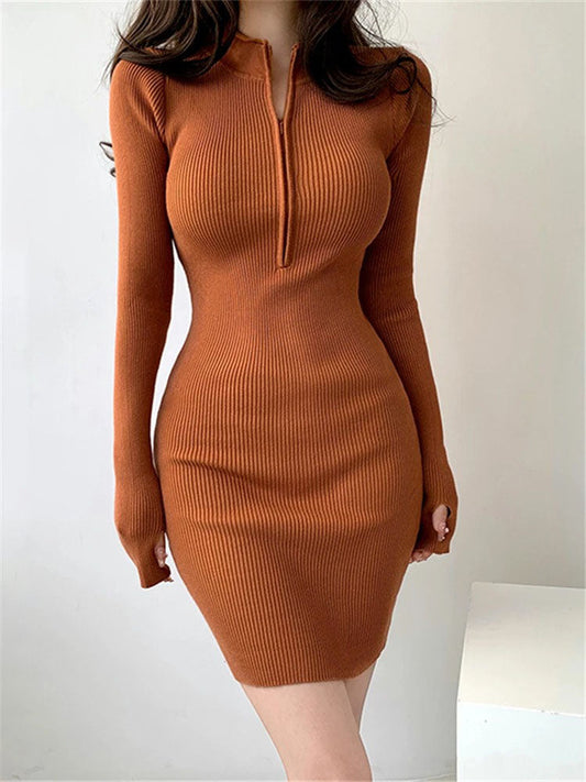 Alessandra Knit Form-Fit Dress
