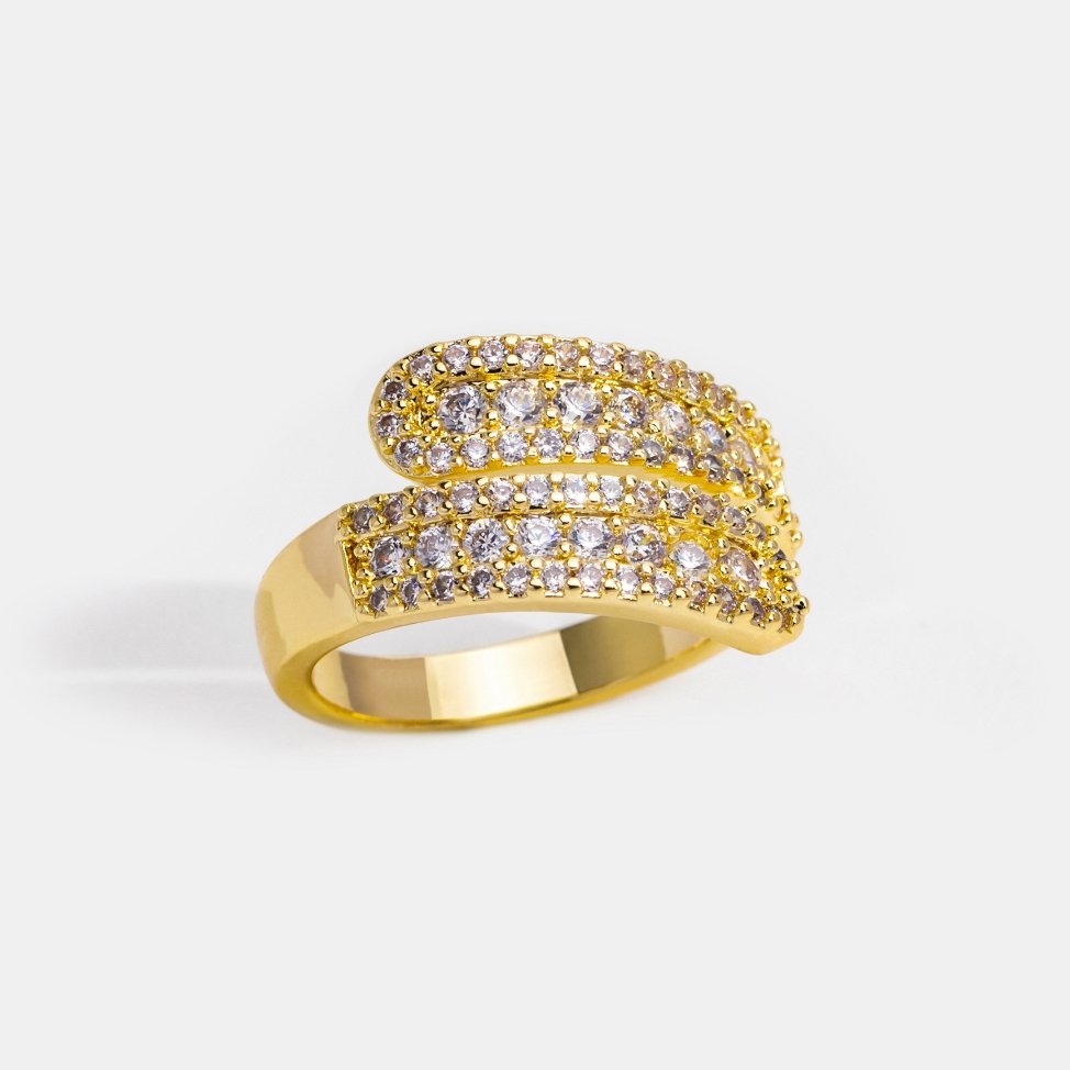 14K Gold Grace Crystal Ring
