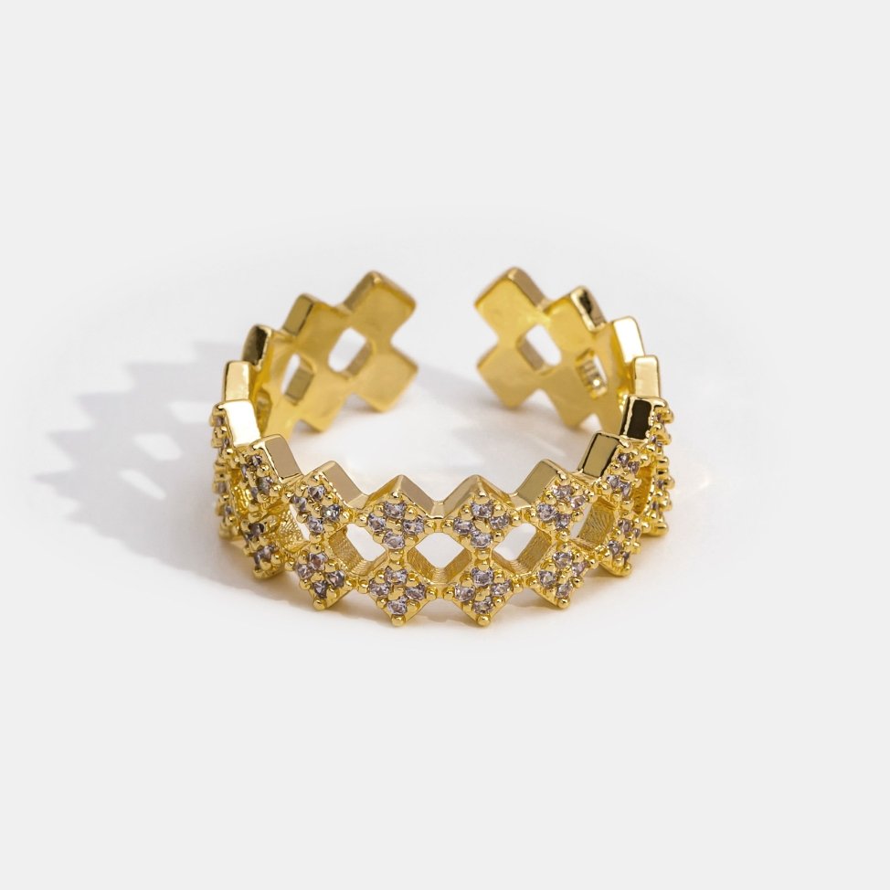 14K Gold Harper Crystal Ring