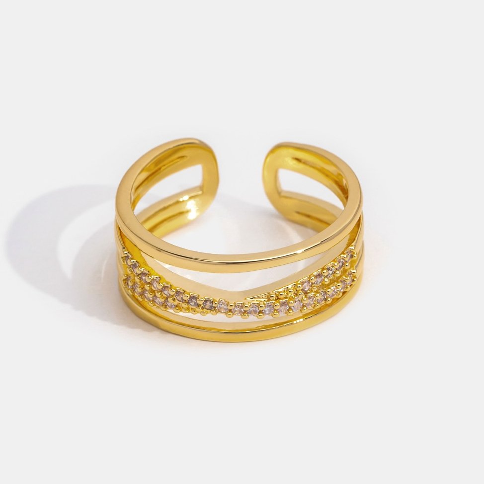 14K Gold Pia Crystal Ring