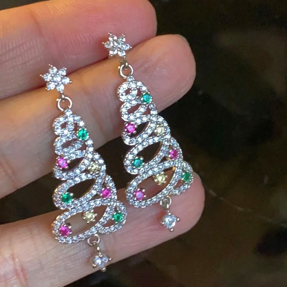 🎄CHRISTMAS PRE-SALE✨Shiny Christmas Tree Earrings