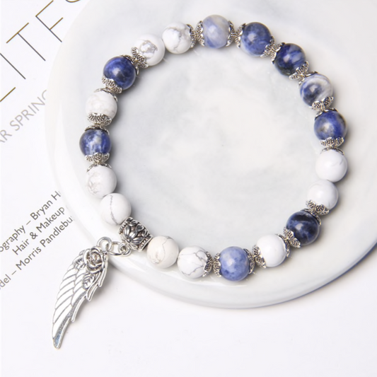 Angel Wing Quartz Agate Bracelet