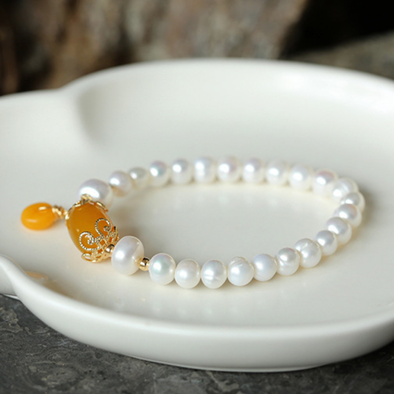 Protect•Pearl Agate Bracelet