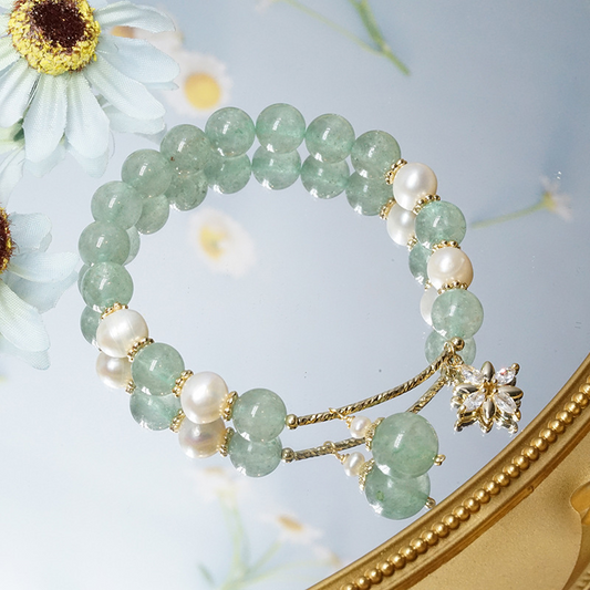 Green grass • Crystal bracelet