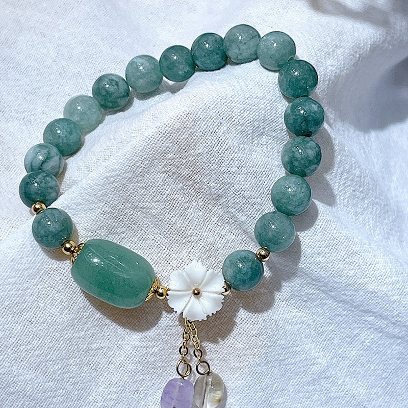 Green jade agate bracelet