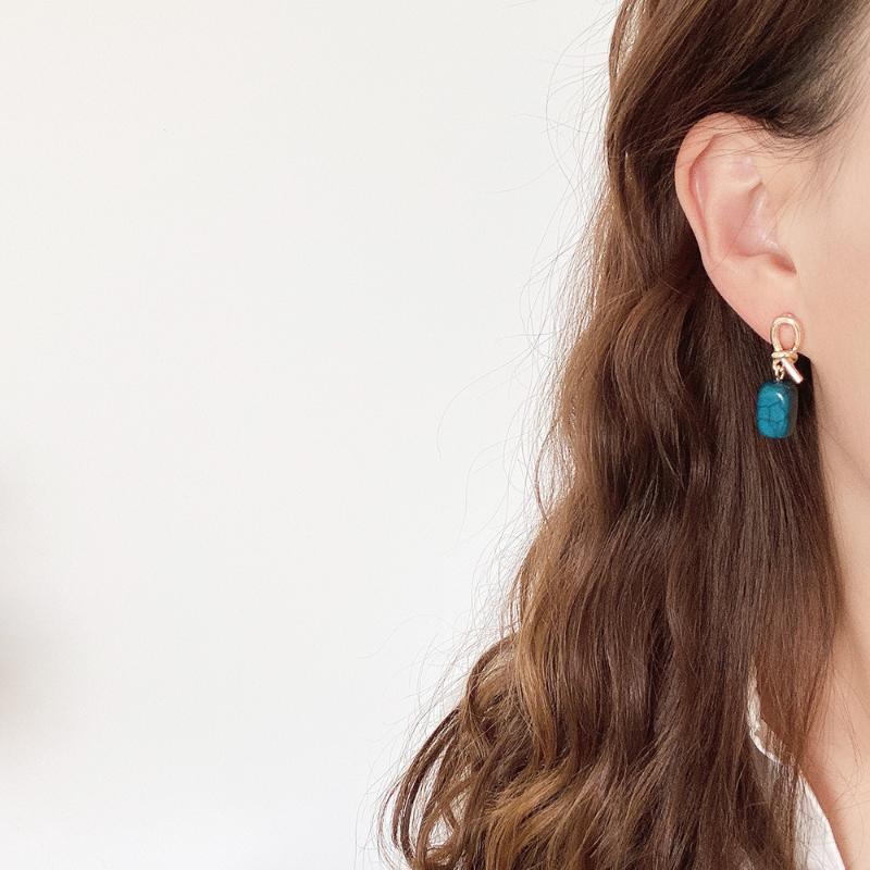 Asymmetrical • Turquoise earrings