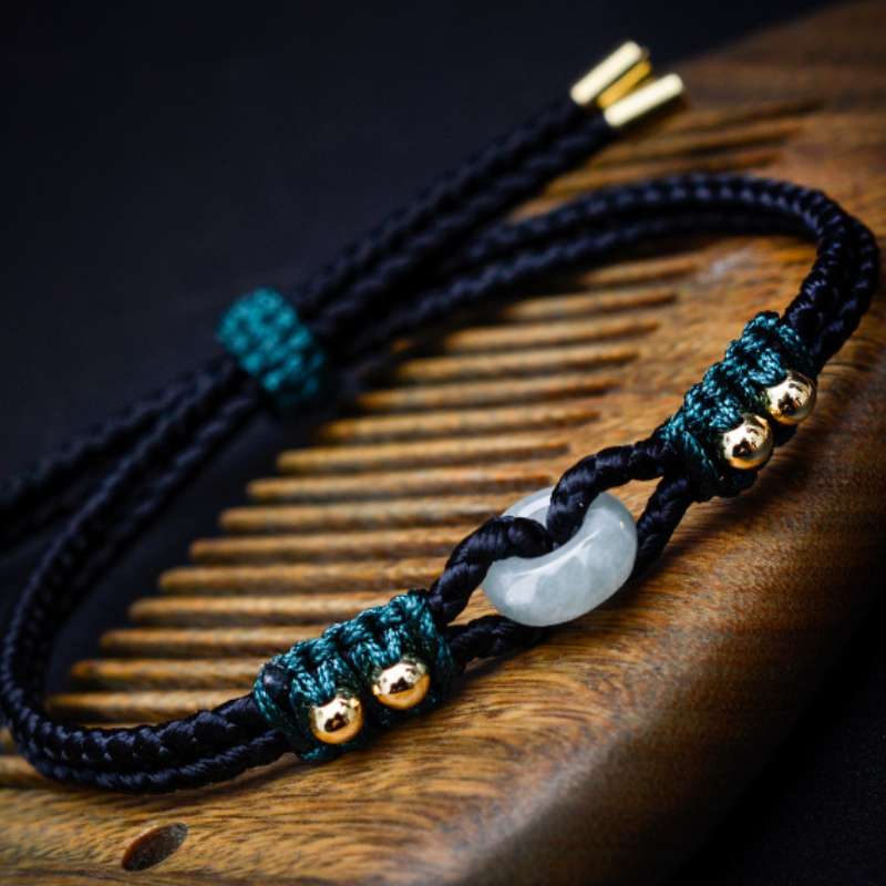 Lucky buckle•woven jade jade bracelet