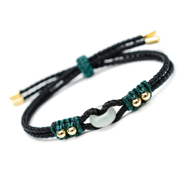 Lucky buckle•woven jade jade bracelet