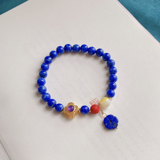 Natural lapis lazuli bracelet