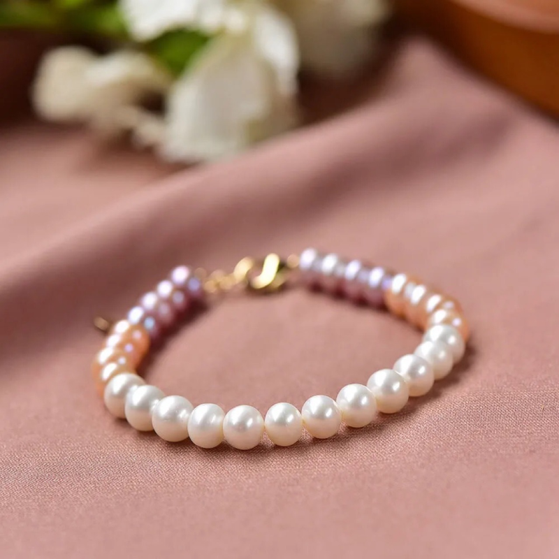 Gradient freshwater pearl bracelet