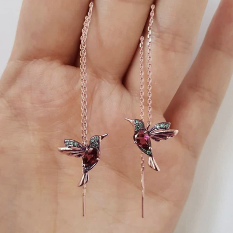 Hummingbird Tassel Earrings