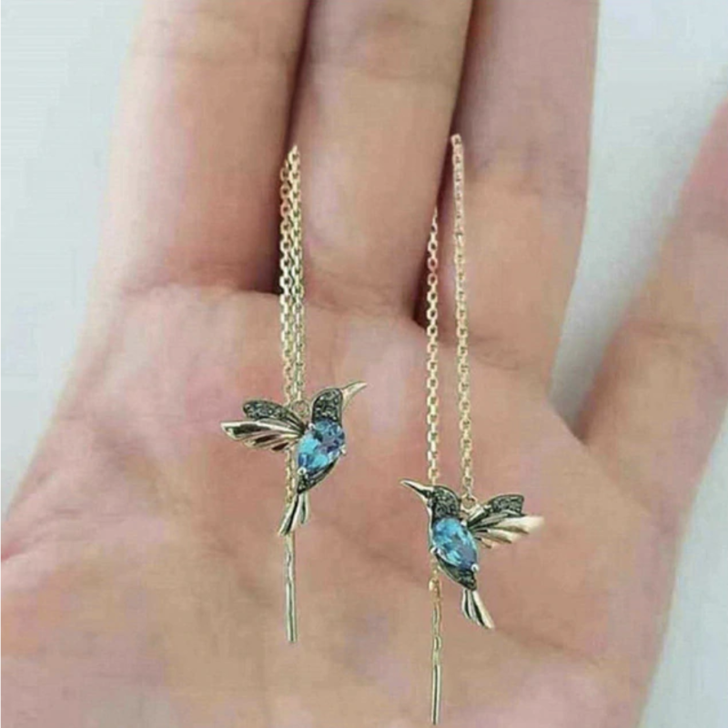 Hummingbird Tassel Earrings