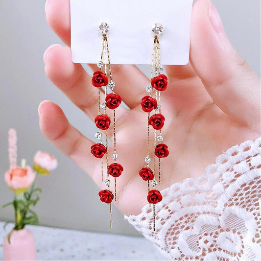 Rosebud Statement Earrings