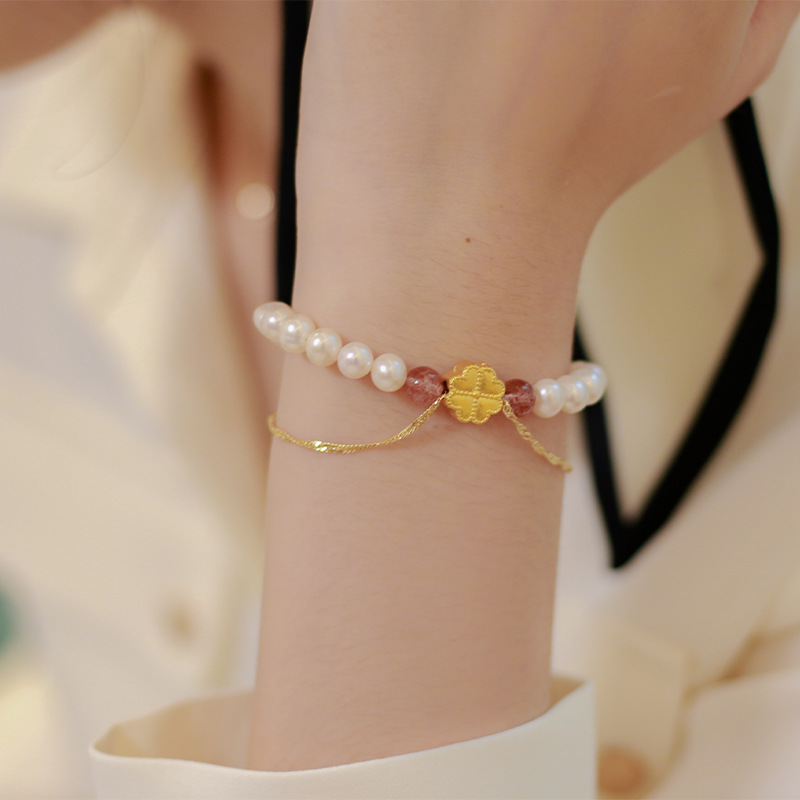 sun flowers • pearl bracelet