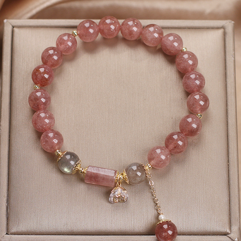 Flowers • Strawberry Crystal Bracelet