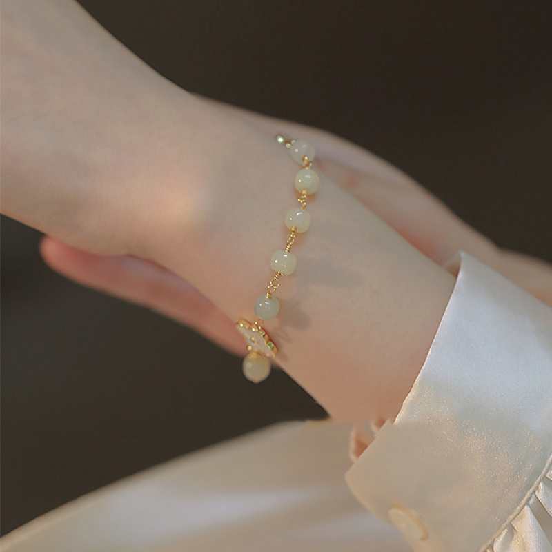 Charm • Good Luck - Emerald Jade stone bracelet