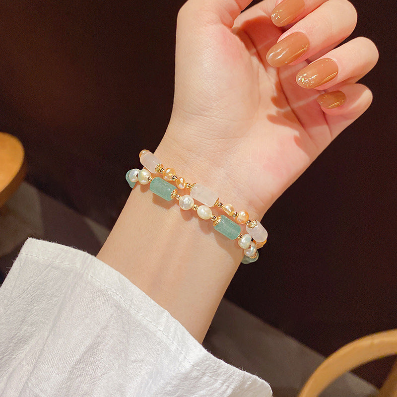 Confidence•Pearl Agate Bracelet