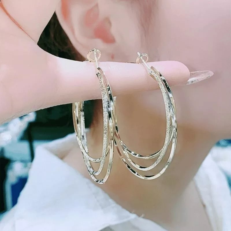 🎁2023-Christmas Hot Sale🎁Multi-layer Hoop Earrings