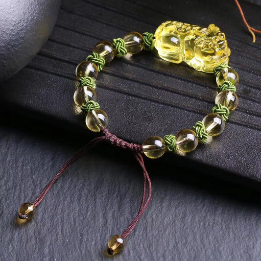 PiYao • Braided Rope Citrine Bracelet